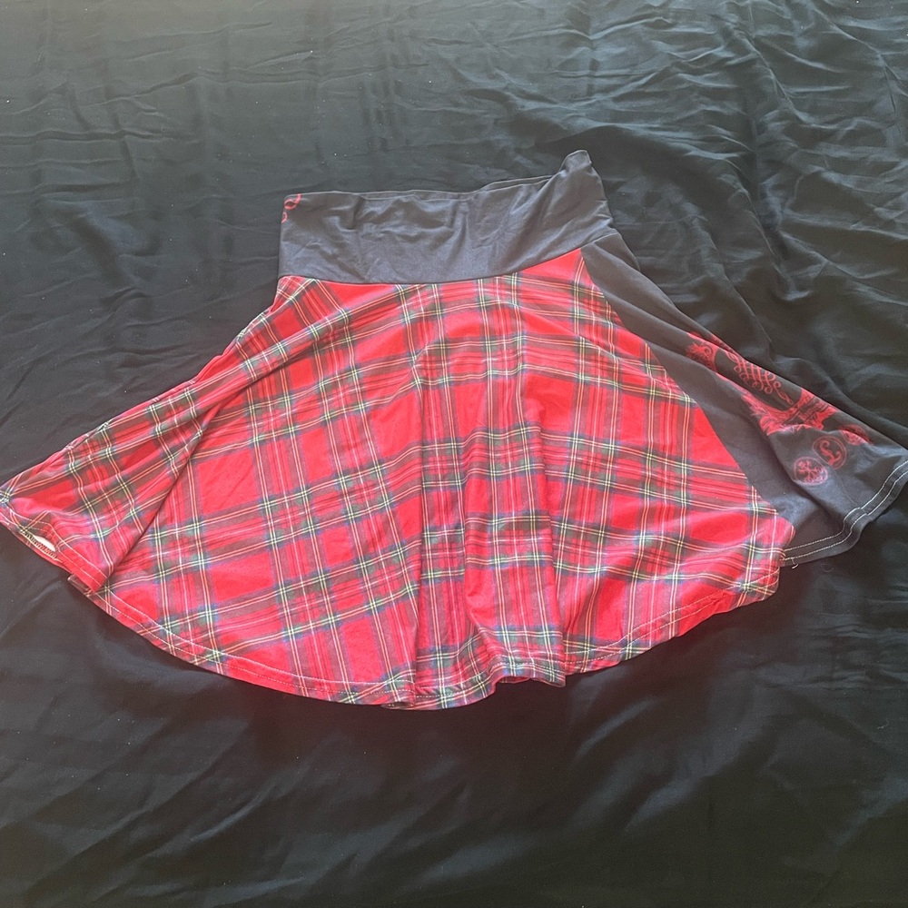 Plaid mini skirt